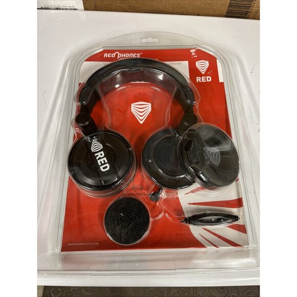 Red Redphones Premium Dj Headphones Black Brand New! - Picture 1 of 8